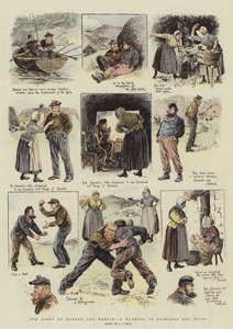 A história de Homesh e Hamish, um aviso aos maridos e esposas (cromolitho)
