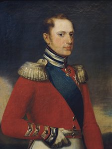 Retrato do imperador Nicolau I, 1829 de Alexander Vasilyevich Polyakov
