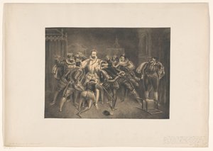 Assassinato de Henrique de Guise Morte de Henrij de Guijse de Alexander Ver Huell (signed by artist)