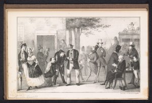 Desenho animado em Leiden Student Almanac, 1843
A erva Nicotiana (título sobre o objecto)