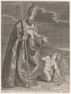 Santo Agostinho, aparecendo a uma criança na praia, c. 1662-95., c. 1662-95. de Alexander Voet