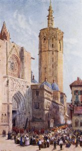 The Mignelete, Valência (cor litho) de Alexander Wallace Rimington
