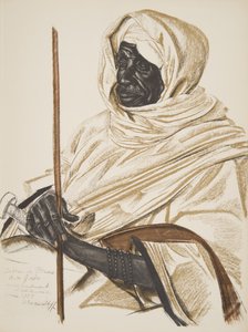 Aponte Gabo, Sultão de Birao, de Cartoons and Paintings of Africa, executado durante a expedição Citroen Centre Afrique, segunda missão Haardt Audouin-Dubreuil, pub. Paris, 1927 de Alexander Yakovlev