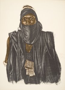 Mahoma, raça Songhai (Ansongo), de Cartoons and Paintings of Africa, executada durante a expedição Citroen Centre Afrique, segunda missão Haardt Audouin-Dubreuil, pub. Paris, 1927