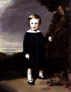 Retrato de uma criança com um pião de madeira de Alexander Young