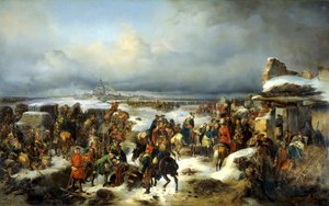 A captura da fortaleza prussiana de Kolberg em 16 de dezembro de 1761
