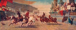Roman Chariot Race, c1882.