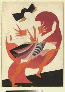 Um desenho de fantasia para Romeu e Julieta: Julieta de Alexandra Alexandrowna Exter