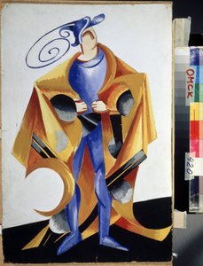 Fato de teatro para a peça "Romeu e Julieta" de William Shakespeare. Gouache por Alexandra Alexandrovna Exter (1882-1949) 1921 Regional M. Museu de Arte Vrubel, Omsk