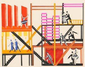 Projeto cenográfico do portfólio Décors de Théâtre, 1930. de Alexandra Alexandrowna Exter