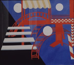 Cenografia Revue para a Edition Décors de Théatre, 1927 de Alexandra Alexandrowna Exter