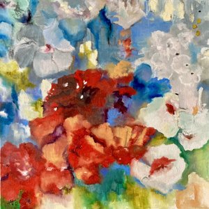 Flores abstratas vibrantes de Alexandra Higgins