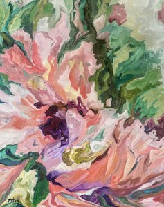 Abstrato floral vibrante de Alexandra Higgins