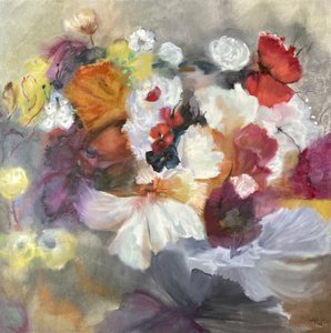 Abstrato floral vibrante de Alexandra Higgins