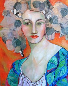 Mulher Folha Vibrante de Alexandra Higgins