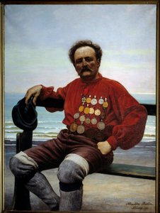 Retrato do salvador Onesime Frebourg (1853-1923) Pintura de Alexander Bertin (? -1930) 1901 Fecamp, Newfoundland Museum de Alexandre Bertin