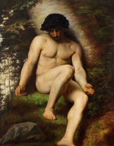 Estudo de Adão para o Paraíso Perdido, c.1863 de Alexandre Cabanel