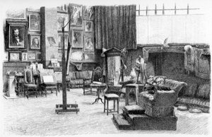 O estúdio, c1880-1882. de Alexandre Cabanel