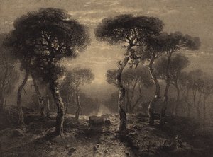 Paisagem com árvores de Alexandre Calame