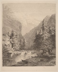 Cascata de montanha de Alexandre Calame