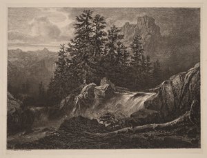 Cascata de montanha de Alexandre Calame