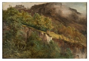 Paisagem montanhosa no Valais de Alexandre Calame
