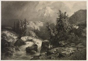 Tempestade nos Alpes de Alexandre Calame