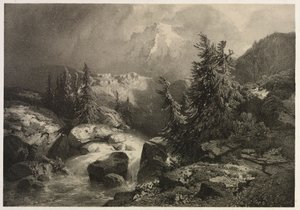 Tempestade nos Alpes. de Alexandre Calame