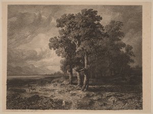 Árvores numa tempestade de Alexandre Calame
