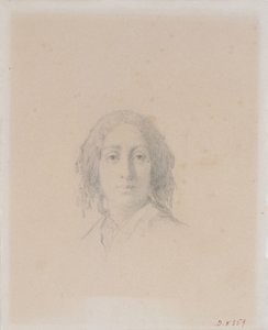 Retrato de George Sand. de Alexandre Damien Manceau
