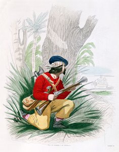 O Bucaneiro, de &39;Histoire des Pirates&39; por P. Christian, gravado por Huart, 1852 de Alexandre Debelle