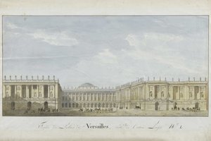 Projeto da fachada do Palácio de Versalhes do lado da entrada, 1811-1813. de Alexandre Dufour