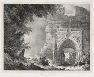 Viagens pitorescas e românticas na velha França: Ruínas do Palácio da Rainha Branca de Alexandre Evariste Fragonard