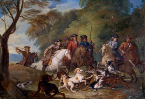 Estudo para A Caça ao Lobo de Alexandre Francois Desportes
