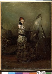 ""Autoretrato"" (auto-retrato) Pintura de Alexandre Gabriel Decamps (1803-1860) 1830 Museu Hermitage, São Petersburgo de Alexandre Gabriel Decamps