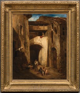Pátio italiano de Alexandre Gabriel Decamps