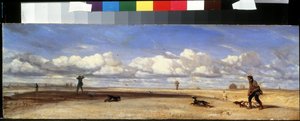 ""A caça ao pato"" (Caçadores de patos) Pintura de Alexandre Gabriel Decamps (1803-1860) 1843 Museu Pushkin Moscou de Alexandre Gabriel Decamps