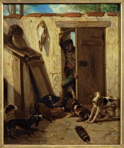 La cour des chiens - o canil ... de Alexandre Gabriel Decamps