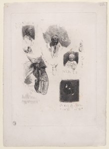 Folha de esboços, 1833-38. de Alexandre Gabriel Decamps