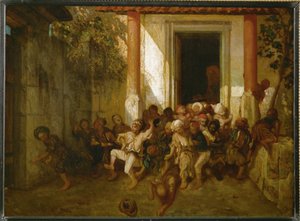 Passeio da escola turca - Escola turca ... de Alexandre Gabriel Decamps