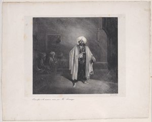 Turco em pé, 1831. de Alexandre Gabriel Decamps