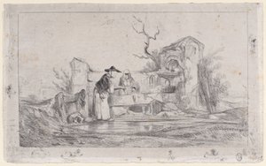 As Lavadeiras, 1833-38. de Alexandre Gabriel Decamps