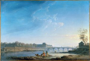 O Cais das Tulherias e a Ponte Real, c.1780 (óleo sobre tela)