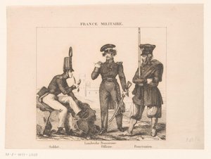 Drie Franse militairen
França militaire (título da série) de Alexandre Lacauchie