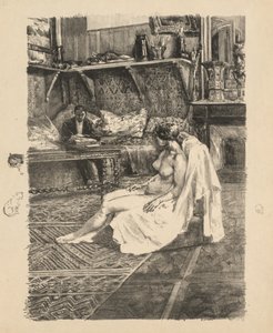 A Sessão Modelo A Sessão Modelo, c. 1895. de Alexandre Lunois