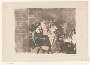 Cartão de visita do comerciante de fotografia Edmond Sagot em Paris de Alexandre Lunois