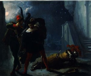 Morte de Valentin (óleo sobre tela) de Alexandre Marie Colin