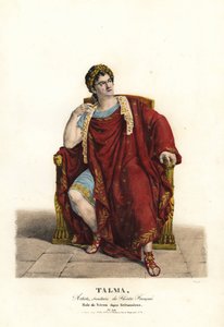 François Joseph Talma como Nero em Britannicus por Jean Racine, Theatre Français de Alexandre Marie Colin