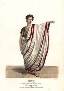 Jean-Baptiste Firmin como Fausto na tragédia Sylla de Victor Joseph Etienne de Jouy, Teatro Francais de Alexandre Marie Colin