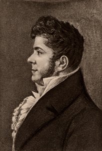 Retrato de Stendhal, romancista francês (litografia) de Alexandre Marie Longuet